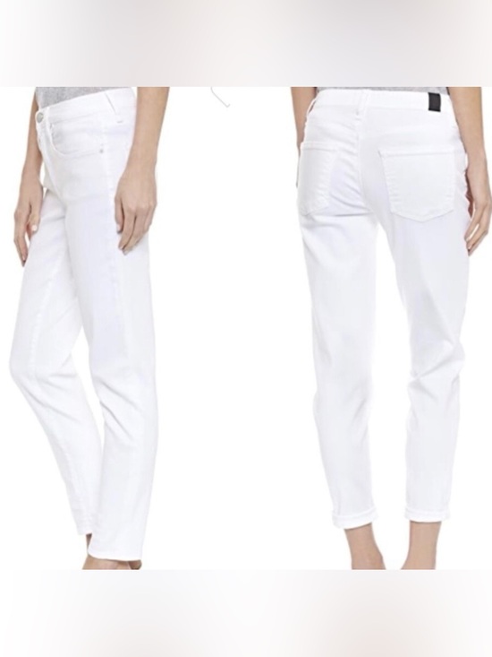 Vince Denim - Vince Mason Relaxed Rolled White Ankle-Length Jeans